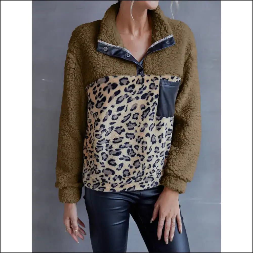 Unleash your Inner Diva with Ivy Lane Leopard Sweatshirt Queen of Cozy! πβ¨ - Sweatshirts & Hoodies on Sale Worldwide Shipping