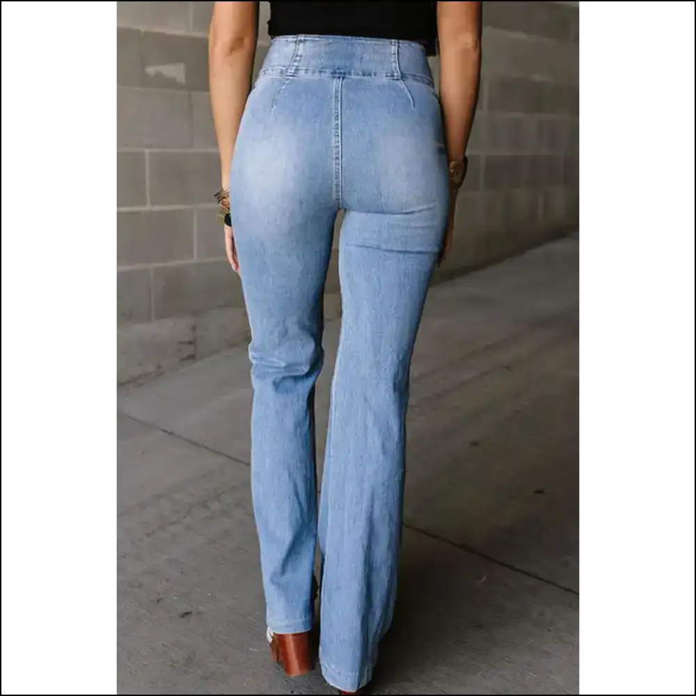 Unleash your Inner Diva with Needful Things High Waist Bootcut Jeans! - Jeans on Sale Worldwide Shipping