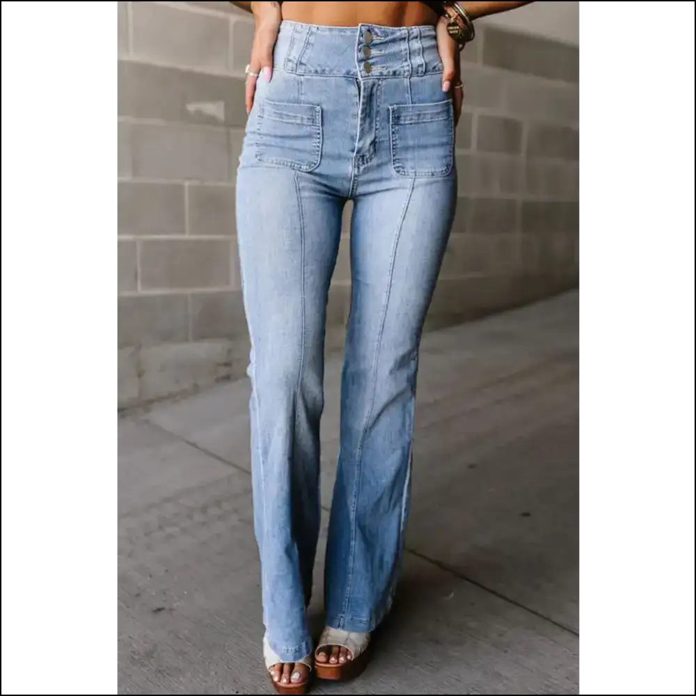 Unleash your Inner Diva with Needful Things High Waist Bootcut Jeans! - Medium / 6 - Jeans on Sale Worldwide Shipping