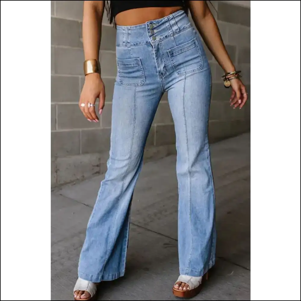 Unleash your Inner Diva with Needful Things High Waist Bootcut Jeans! - Jeans on Sale Worldwide Shipping