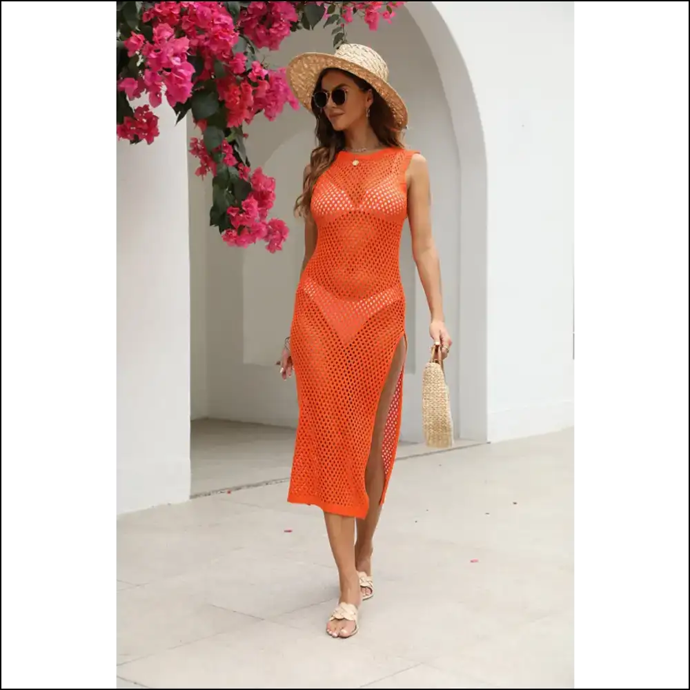 Unleash your Inner Diva with our Chic Cutout Openwork Cover-up! πβ¨ - Cover-ups Swimwear on Sale Worldwide Shipping