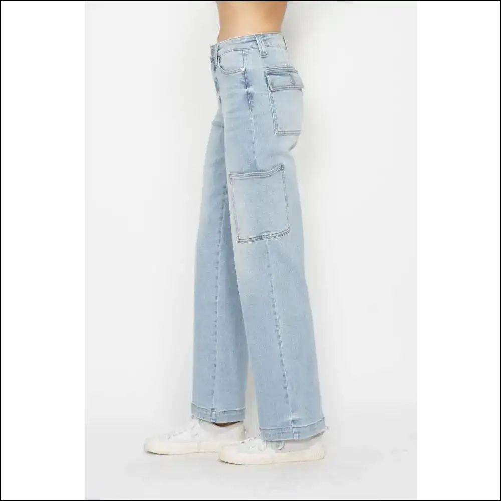 Unleash your Inner Fashionista with Judy Blue High Waist Cargo Jeans! πβ¨ - Jeans on Sale Worldwide Shipping