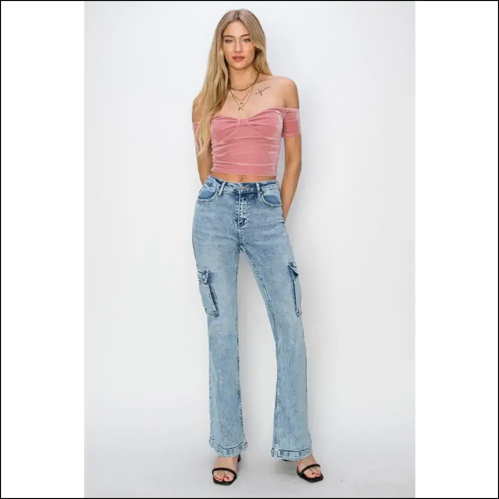 Unleash your Inner Fashionista with Needful Things Cargo Flare Jeans! π - Jeans on Sale Worldwide Shipping