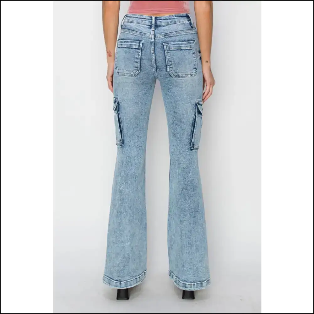 Unleash your Inner Fashionista with Needful Things Cargo Flare Jeans! π - Jeans on Sale Worldwide Shipping