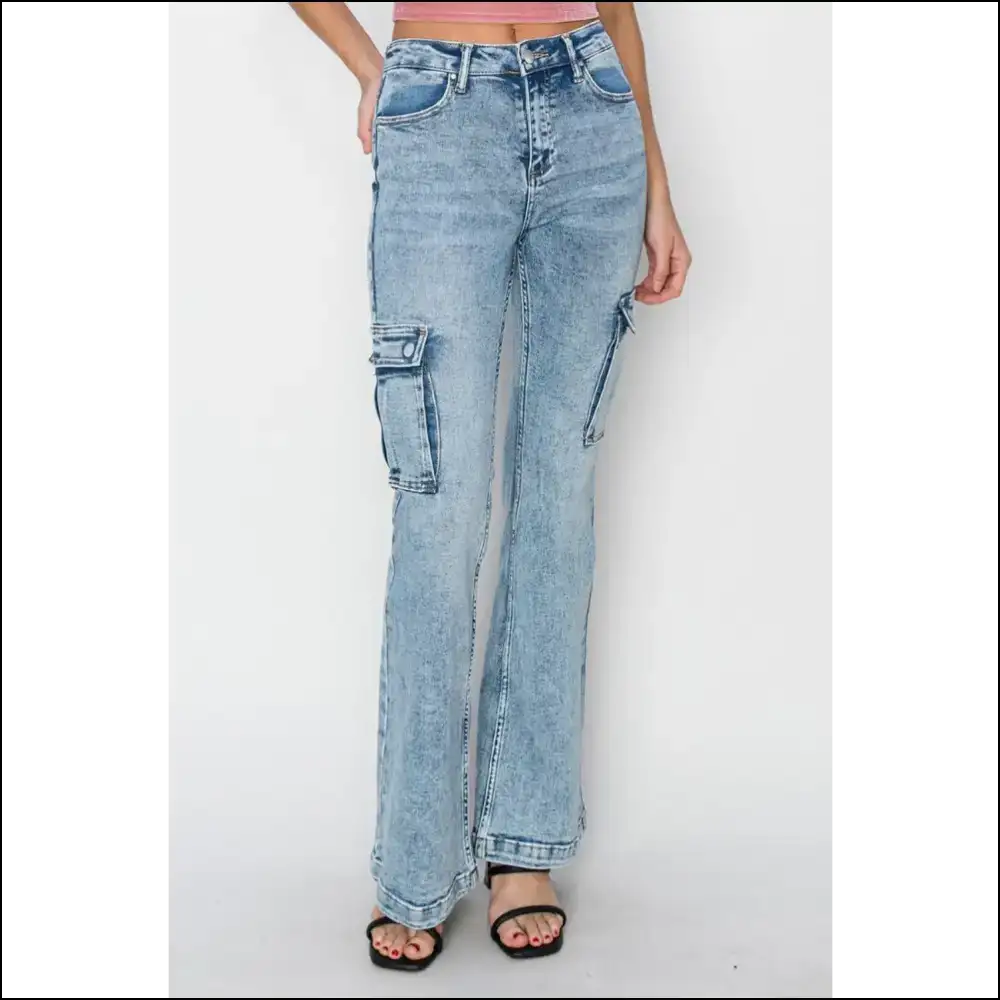 Unleash your Inner Fashionista with Needful Things Cargo Flare Jeans! π - Jeans on Sale Worldwide Shipping