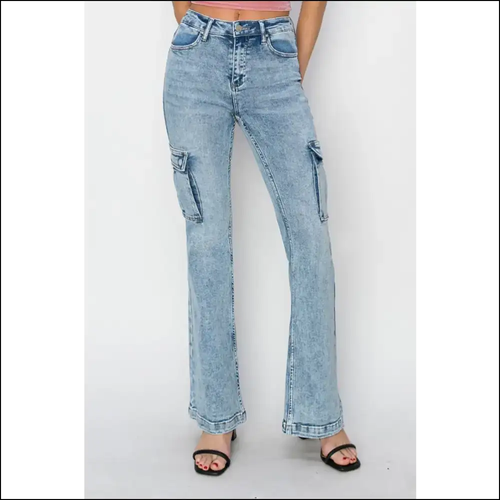 Unleash your Inner Fashionista with Needful Things Cargo Flare Jeans! π - Jeans on Sale Worldwide Shipping