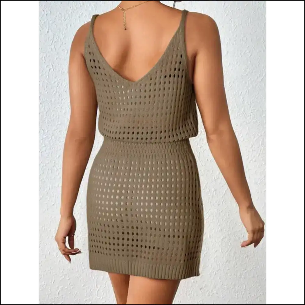 Unleash your Inner Goddess in our V-neck Sleeveless Cover-up Dress! πβ¨ - Cover-ups Swimwear on Sale Worldwide Shipping