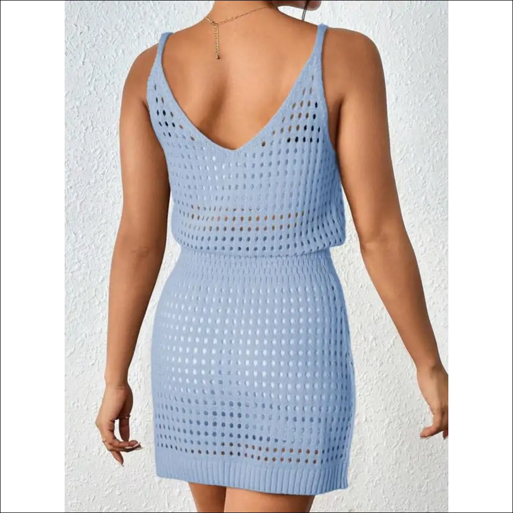 Unleash your Inner Goddess in our V-neck Sleeveless Cover-up Dress! πβ¨ - Cover-ups Swimwear on Sale Worldwide Shipping