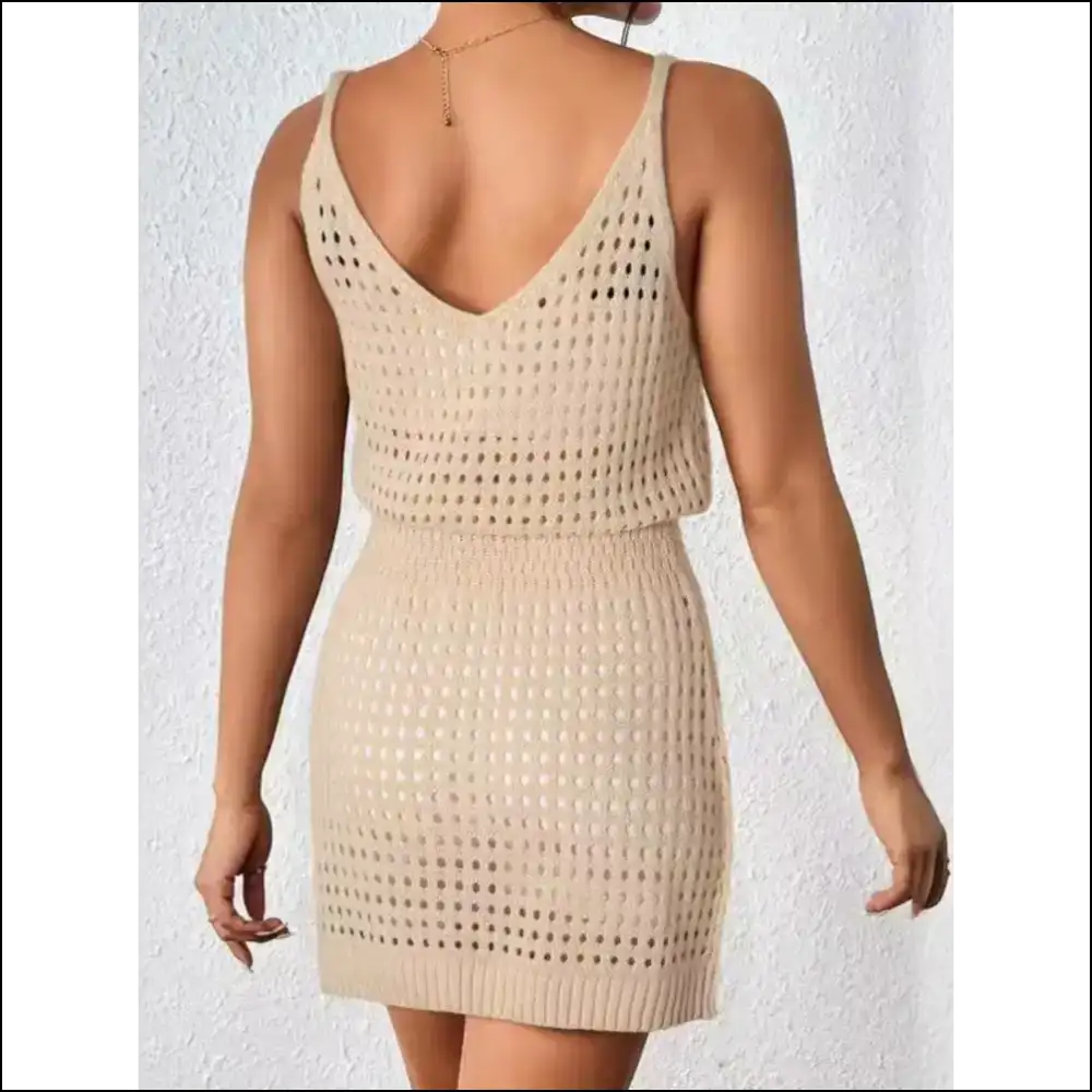 Unleash your Inner Goddess in our V-neck Sleeveless Cover-up Dress! πβ¨ - Cover-ups Swimwear on Sale Worldwide Shipping