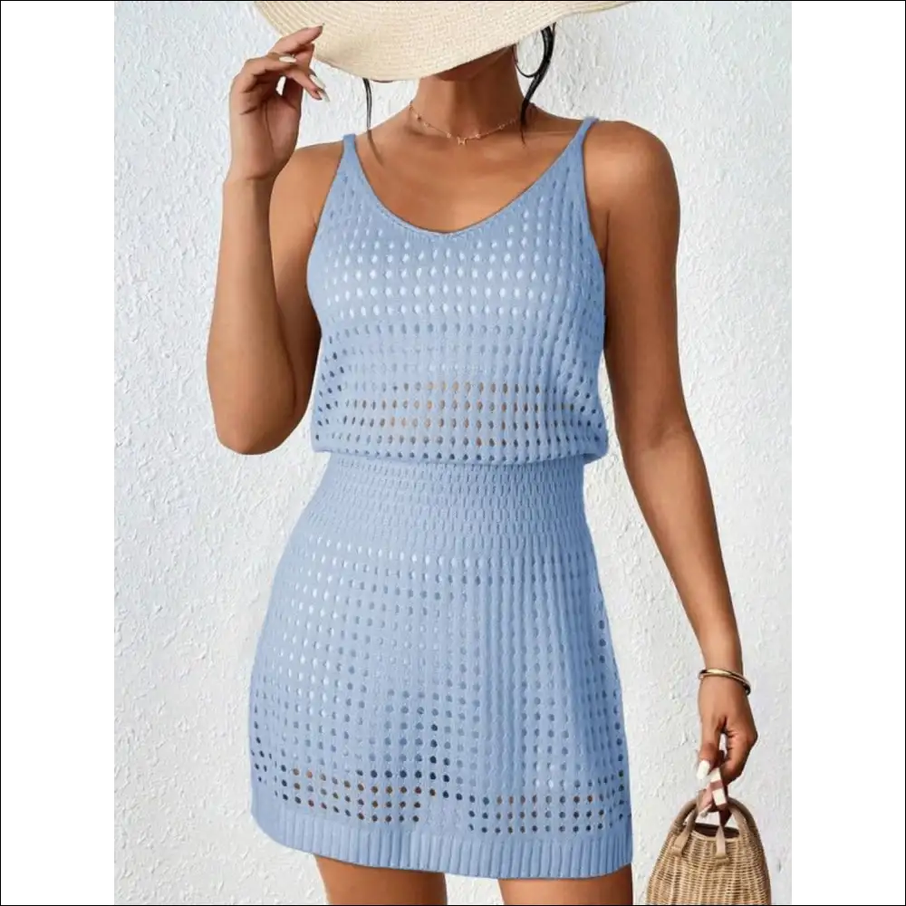 Unleash your Inner Goddess in our V-neck Sleeveless Cover-up Dress! πβ¨ - Cover-ups Swimwear on Sale Worldwide Shipping