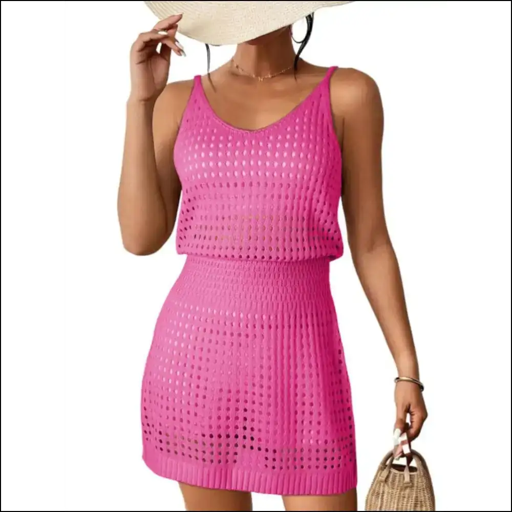 Unleash your Inner Goddess in our V-neck Sleeveless Cover-up Dress! πβ¨ - Cover-ups Swimwear on Sale Worldwide Shipping