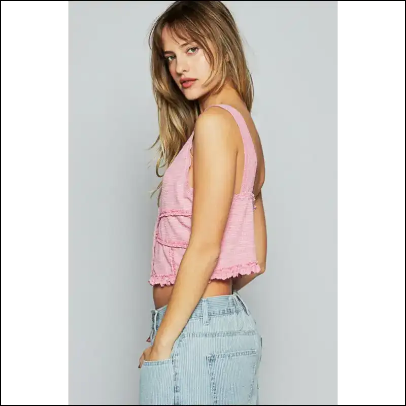 Unleash your Inner Goddess: V-neck Cropped Tank for Needful Divas! ๐โจ - Tops on Sale Worldwide Shipping