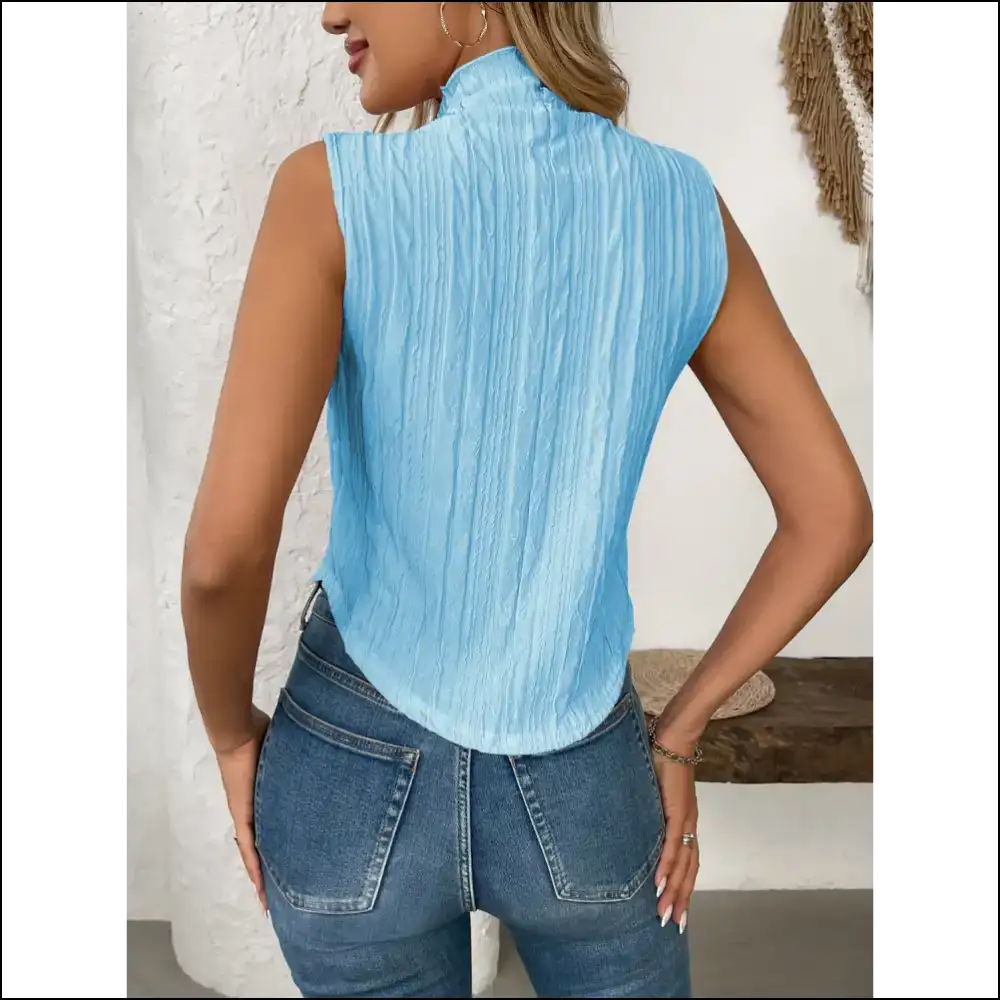 Unleash your Inner Queen with Needful Thingsβ Turtleneck Sleeveless Af πβ¨ - Tank Tops on Sale Worldwide Shipping