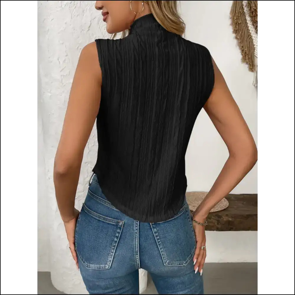 Unleash your Inner Queen with Needful Thingsβ Turtleneck Sleeveless Af πβ¨ - Tank Tops on Sale Worldwide Shipping
