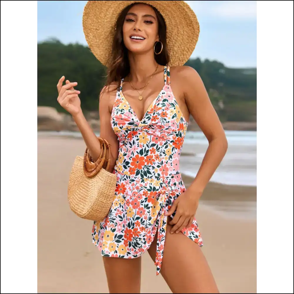 Unleash your Inner Summer Goddess in our Twisted Crisscross One-piece! ?️ - Orange / m - One-piece one Piece Swimwear on Sale Worldwide