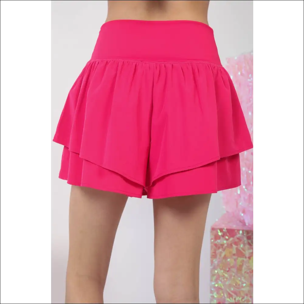 V-shaped High Waist Layered Active Shorts - on Sale Worldwide Shipping