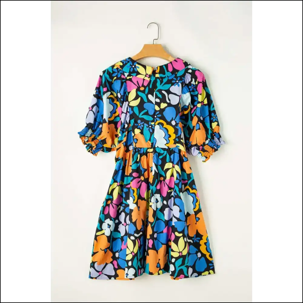 Vibrant Blue Floral Mini Dress: Ditch the Diet Keep Dress! π Needful Things - Plus Size Dresses on Sale Worldwide Shipping