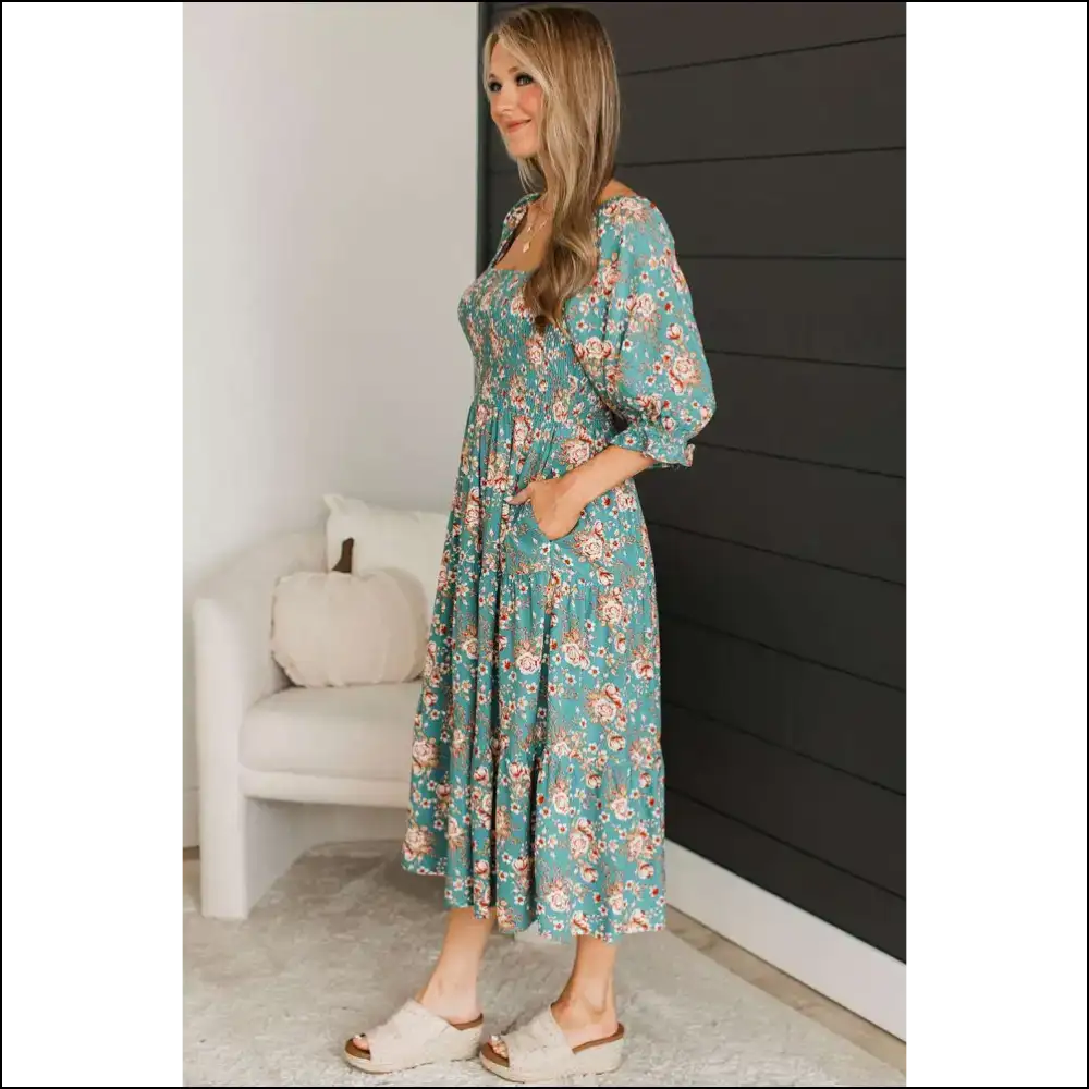 Vibrant Green Floral Print Maxi Dress: from Needful Things Stunning! ๐๐ผ - Plus Size Dresses on Sale Worldwide Shipping