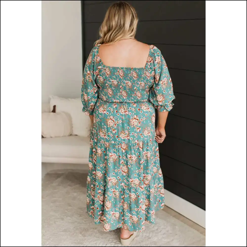 Vibrant Green Floral Print Maxi Dress: from Needful Things Stunning! ๐๐ผ - Plus Size Dresses on Sale Worldwide Shipping