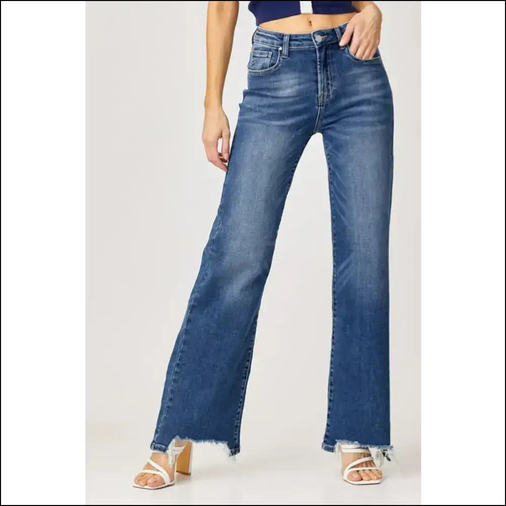 Walk of Fame? More Like Jeans—risen’s Frayed High Rise Stars! 🌟👖 - Jeans on Sale Worldwide Shipping