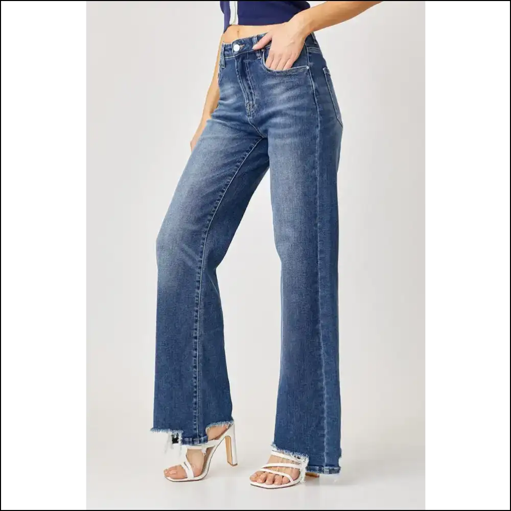 Walk of Fame? More Like Jeans—risen’s Frayed High Rise Stars! 🌟👖 - Jeans on Sale Worldwide Shipping