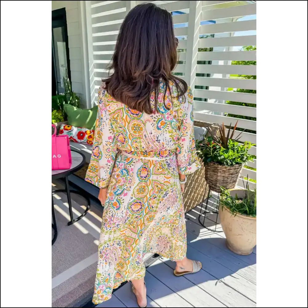 White Bohemian Paisley Dress: Instant Hippie (just Add Sandals) ?️ - Midi Dresses on Sale Worldwide Shipping
