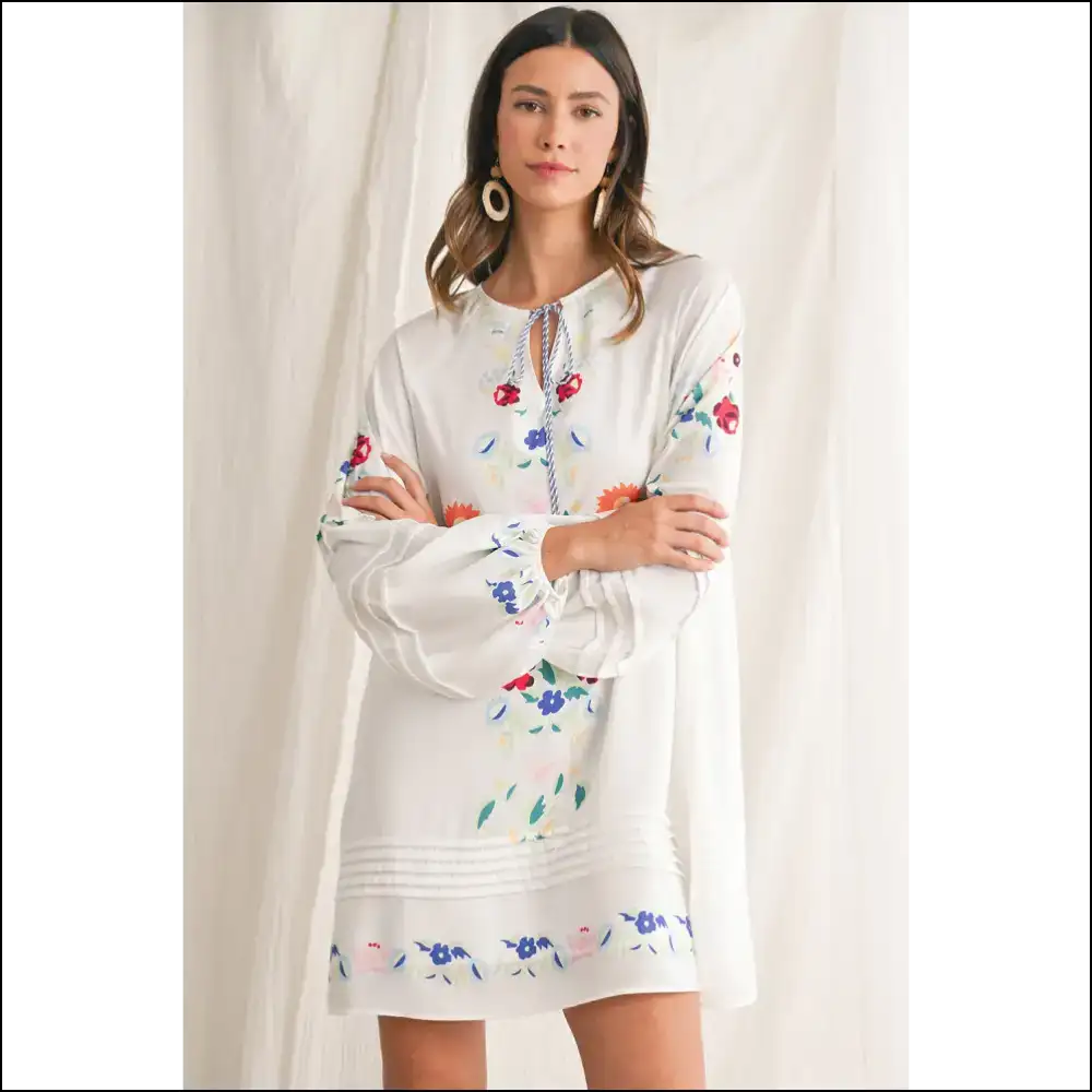 White Boho Floral Mini Dress: so Cute Itβs Practically Illegal π - Short Dresses on Sale Worldwide Shipping
