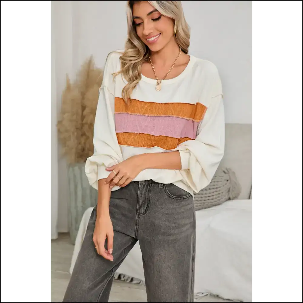 White Corded Exposed Seam: Drop Sleeve Fabulousness! Needful Things ✨ - Long Tops Shirts & on Sale Worldwide Shipping
