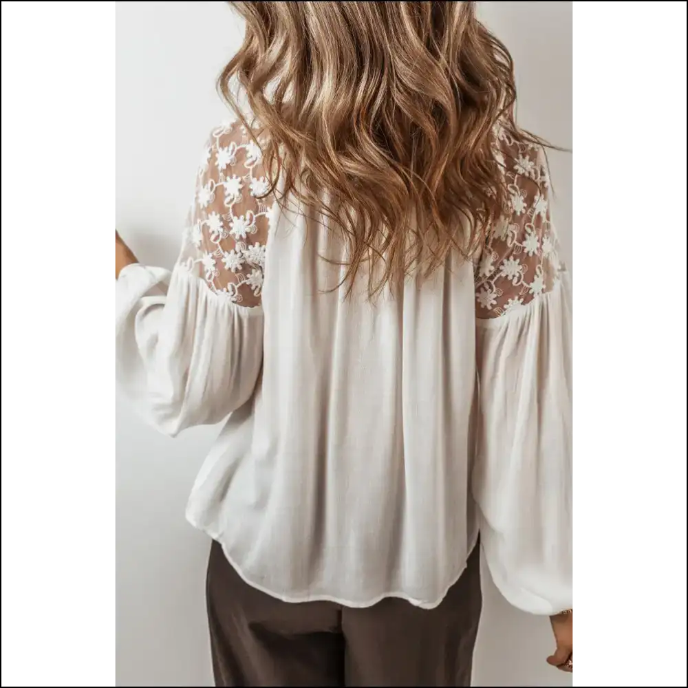 White Floral Lace: Blouse so Divine Youll Think Youre Dead ๐ from Needful Things - Blouses on Sale Worldwide Shipping