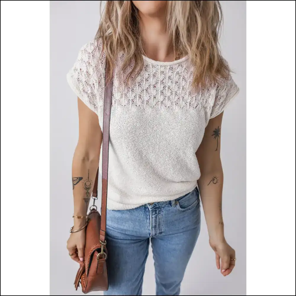 White Knotted Chic Knit: Because Adulting is Hard ๐ Needful Things - Knit Tops on Sale Worldwide Shipping