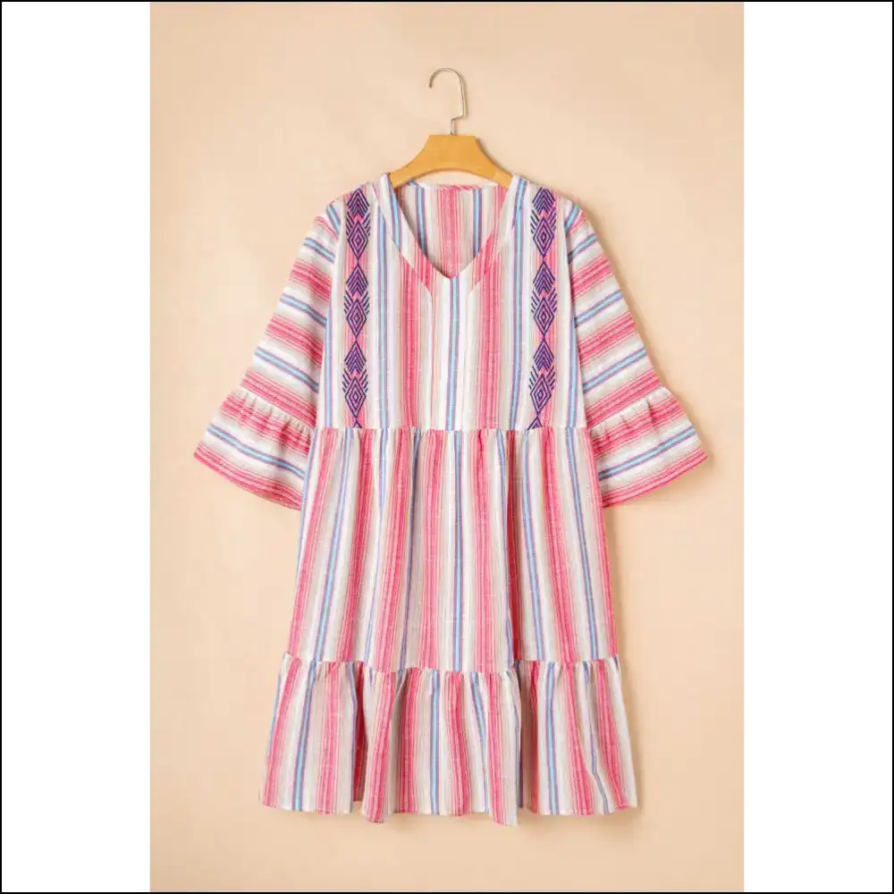 White Stripe Geometric Dress: Finally Fashion that Fits! π Needful Things. π - Plus Size Dresses on Sale Worldwide Shipping