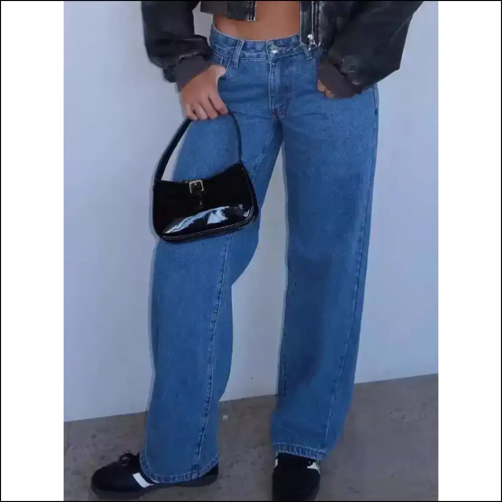 Wide Leg Jeans: Embrace your Inner Fashionista with Pockets of Perfection - Blue / s - Jeans on Sale Worldwide Shipping
