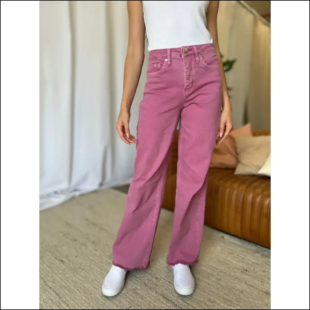 Wide Leg Wonders: High Rise Jeans that Lift Spirits & Butts! π - Rose / 00 - on Sale Worldwide Shipping