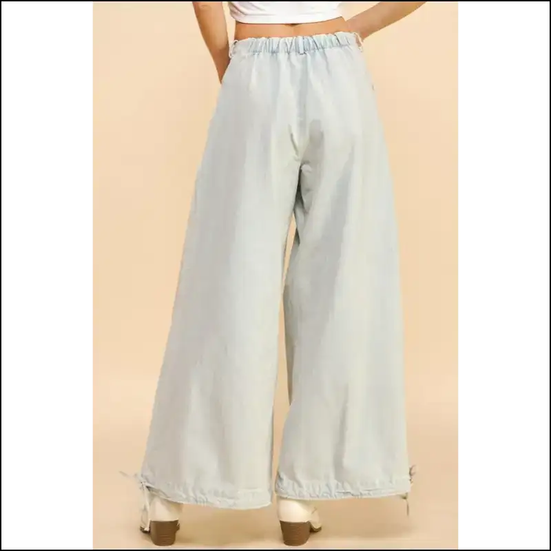 Wiggle in and Own it with Davi & Dani’s Drawstring Hem Wide Leg Jeans 👖✨ - on Sale Worldwide Shipping