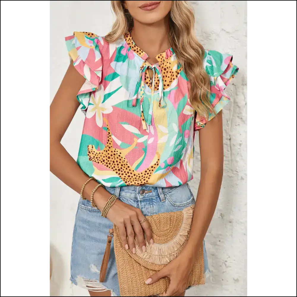 Wildly Chic Green Split Neck Blouse Goddess Alert - s - Blouses on Sale Worldwide Shipping