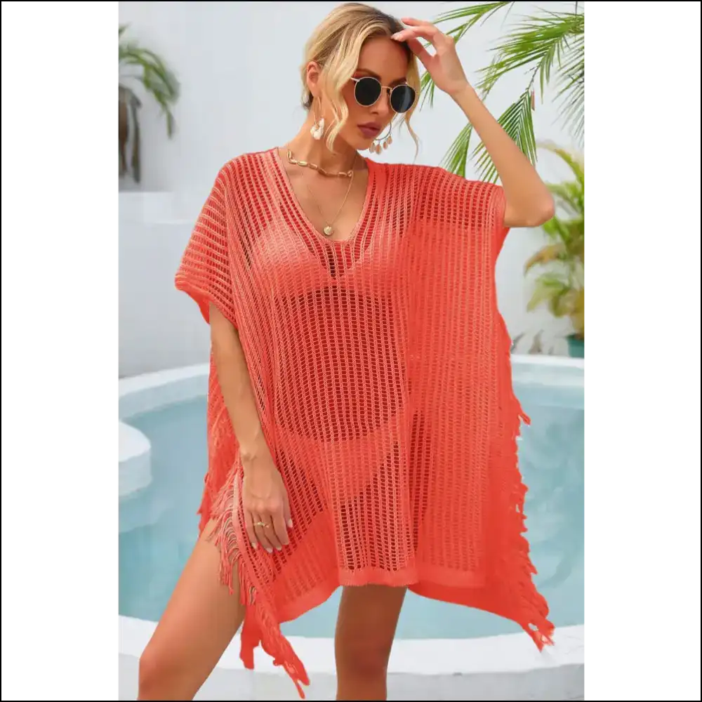 Wings Fringe Trim: Because Every Angel Deserves a Spotlight Moment 😇✨ - Orange / one Size - Cover-ups Swimwear on Sale Worldwide Shipping