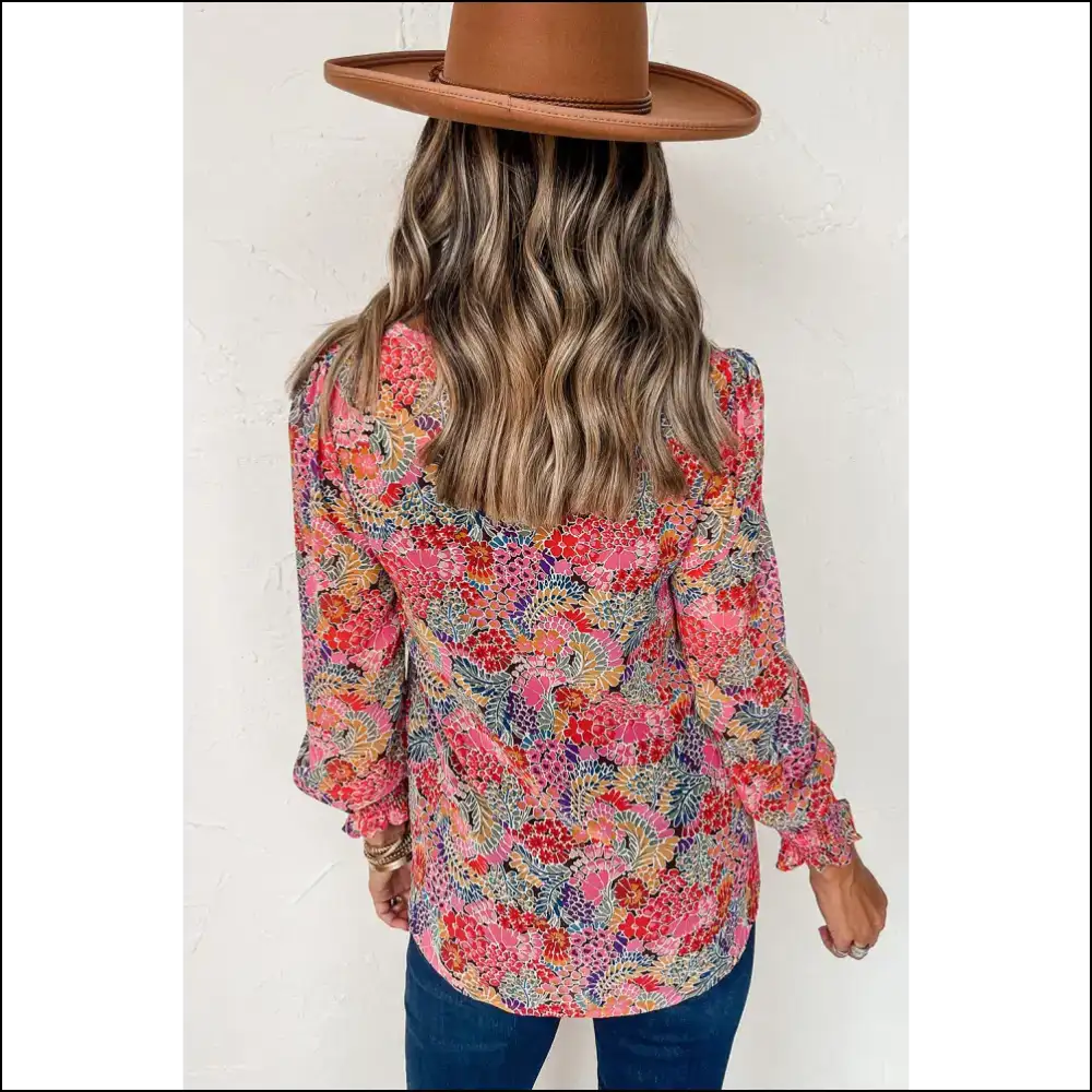 Yellow Floral Print Blouse Unleash your Inner Bee - Blouses on Sale Worldwide Shipping