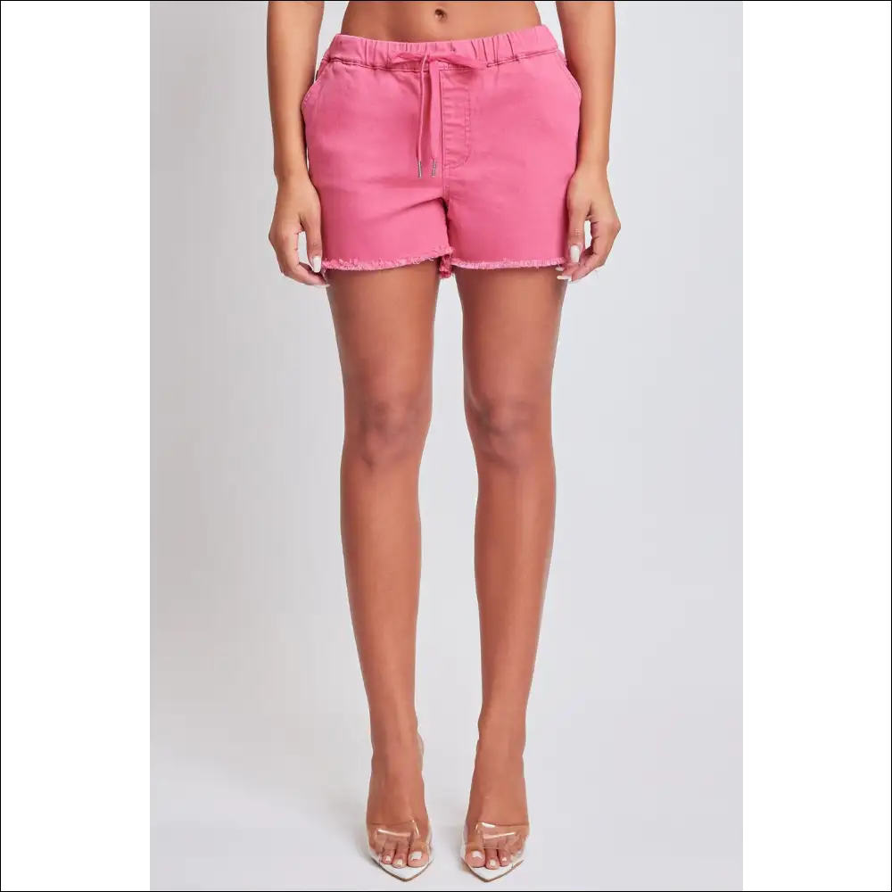 Ymi Drawstring Raw Hem Shorts - Trendy & Chic - on Sale Worldwide Shipping