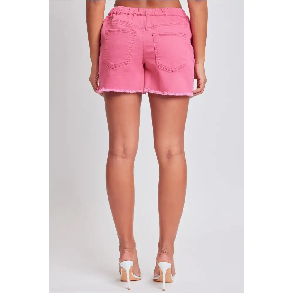Ymi Drawstring Raw Hem Shorts - Trendy & Chic - on Sale Worldwide Shipping