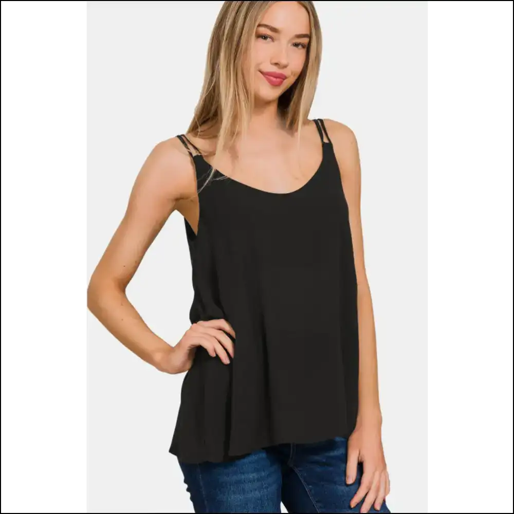 Zenana Woven Double Spaghetti: Fashion’s Secret Weapon for Adulting 😎 - Tank Tops on Sale Worldwide Shipping