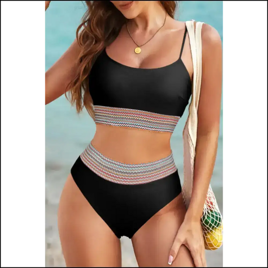 Chic Black Striped Bikini: Prepare to Slay! Needful Things 🔥 Bikini Sets