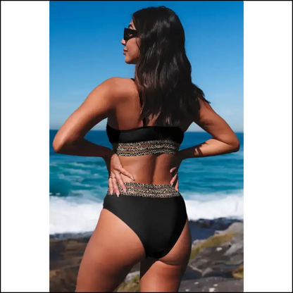 Black Leopard Print Bikini Set: Roar not Rawr 🐆 Needful Things - Sets