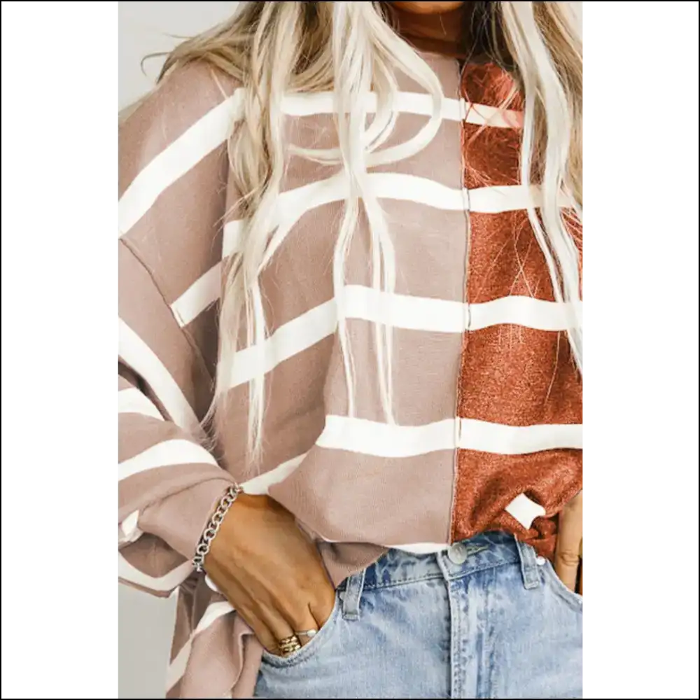Dropped Shoulder Bliss: Chic Striped Style for the Comfortably Unhinged! 😜 - Blouses