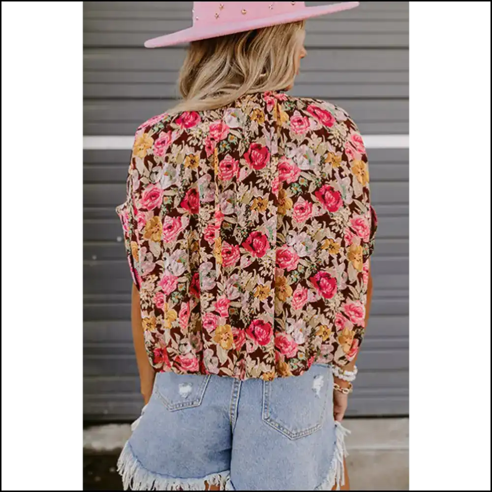 Needful Things Chic Pink Floral Print Boho Blouse your Closet will Crave - Blouses