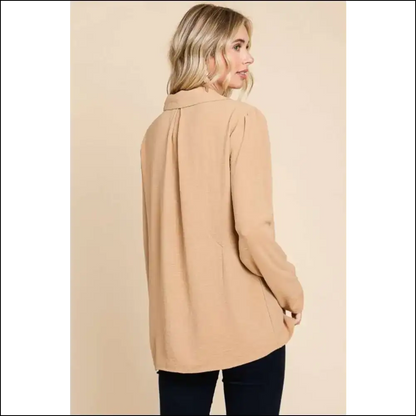 Culture Code Chic Ruched Long Sleeve Blouse - Blouses