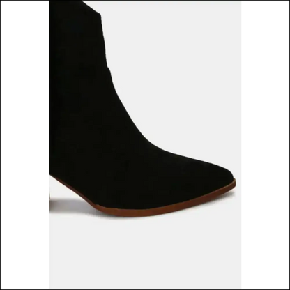 Bohemian Suede Fringe Point Toe Ankle Boots