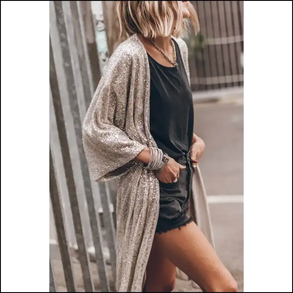 Apricot Sequin Duster Cardigan: Because Adulting is Hard. ?needful Things Cardigans