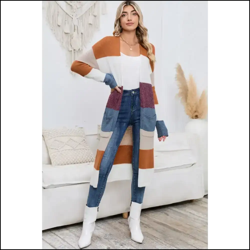 Needful Things: Color Block Cardigan – Hug! 🌈knitted Rainbows! Multicolor / s Cardigans