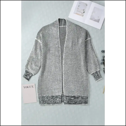 Grey Plaid Contrast Cardigan: so Comfy It’s Almost Illegal! 😈 Needful Things - Cardigans
