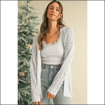 White Hollow Knit: Feeling Fabulous (cardigan Edition) Needful Things 💀 Cardigans